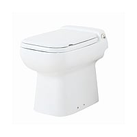 SANIBROYEUR SANICOMPACT® Luxe ECO+ staand toilet met toiletzitting, wit