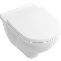 Villeroy & Boch O.novo CombiPack hangend toilet diepspoel CeramicPlus met toiletzitting met softclose en quickrelease, wit