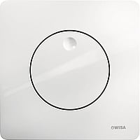 Wisa Quadro bedieningspaneel Gaia met spoelonderbreking 1-knops, wit