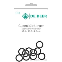 De Beer gu mm i ring 1/2" 12x18x2a 10 stuks