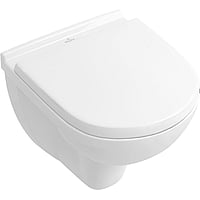 Villeroy & Boch O.novo CombiPack hangend toilet diepspoel CeramicPlus Directflush compact inclusief toiletzitting met softclose en quickrelease, wit