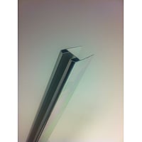 Sub chroom glasprofiel tbv muurprofiel glasdikte 1 cm lengte 200 cm