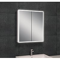 Sub Quatro spiegelkast 70x60x13 cm met LED-verlichting, aluminium