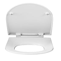 Pressalit Projecta D Solid Pro polygiene toiletzitting met deksel en softclose, wit