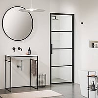 Sealskin Soho 1-delige deur rechter versie voor nis of zijwand 80x210 cm, zwart-helder glas
