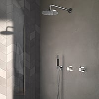 Hotbath Cobber complete douche-inbouwset met inbouw douchemengkraan en 2-weg-omstel, mat zwart