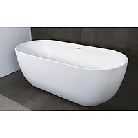 Luca Sanitair Primo vrijstaand bad van acryl inclusief afvoerset chroom 180 x 80 x 60 cm, mat wit