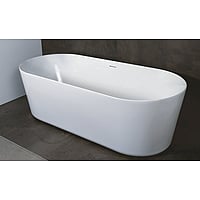 Luca Sanitair Primo vrijstaand bad met dunne randen van acryl inclusief afvoerset chroom 178 x 80 x 56 cm, glanzend wit