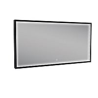 Wiesbaden Maro spiegel met LED verlichting en anticondens 120 x 60 cm, mat zwart
