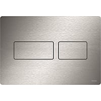 TECE Solid wc-bedieningsplaat voor duospoeling met beschermlaag tegen vingerafdrukken 22 x 15 x 0,6 cm, geborsteld RVS