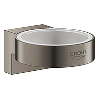 GROHE Selection wandhouder voor glas- en zeepdispenser, zonder glas, geborsteld hard graphite
