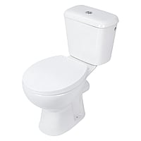 Differnz staand toilet met toiletbril, reservoir en PK uitgang 65,8 x 72,5 x 36 cm, wit