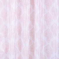 Differnz Boho douchegordijn met verzwaarde onderzoom 180 x 200 cm, roze / wit