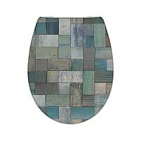 Sub Mosaic toiletzitting duroplast met softclose, multicolor