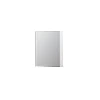 INK SPK2 spiegelkast met 1 dubbelzijdige spiegeldeur, 2 verstelbare glazen planchetten, stopcontact en schakelaar 60 x 14 x 73 cm, mat wit