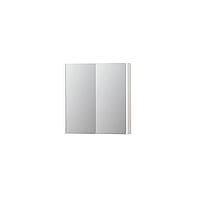 INK SPK2 spiegelkast met 2 dubbelzijdige spiegeldeuren, 2 verstelbare glazen planchetten, stopcontact en schakelaar 70 x 14 x 73 cm, hoogglans wit