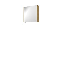 Proline Comfort spiegelkast met spiegels aan binnen- en buitenzijde en 1 deur 60 x 60 x 14 cm, ideal oak