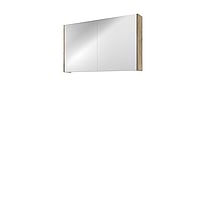 Proline Comfort spiegelkast met spiegels aan binnen- en buitenzijde en 2 deuren 100 x 60 x 14 cm, raw oak