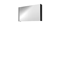 Proline Xcellent spiegelkast met 2 dubbel gespiegelde deuren 100 x 60 x 14 cm, mat zwart
