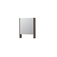 INK SPK3 spiegelkast met 1 dubbel gespiegelde deur, open planchet, stopcontact en schakelaar 60 x 14 x 74 cm, mat taupe