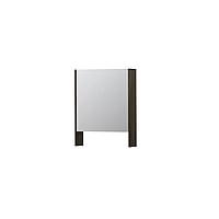 INK SPK3 spiegelkast met 1 dubbel gespiegelde deur, open planchet, stopcontact en schakelaar 60 x 14 x 74 cm, fineer charcoal