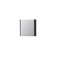 INK SPK1 spiegelkast met 1 dubbel gespiegelde deur, 1 verstelbaar glazen planchet, stopcontact en schakelaar 60 x 14 x 60 cm, mat zwart