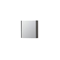 INK SPK1 spiegelkast met 1 dubbel gespiegelde deur, 1 verstelbaar glazen planchet, stopcontact en schakelaar 60 x 14 x 60 cm, oer grijs