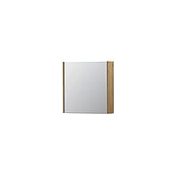 INK SPK1 spiegelkast met 1 dubbel gespiegelde deur, 1 verstelbaar glazen planchet, stopcontact en schakelaar 60 x 14 x 60 cm, fineer natur