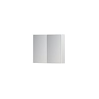 INK SPK1 spiegelkast met 2 dubbel gespiegelde deuren, 1 verstelbaar glazen planchet, stopcontact en schakelaar 70 x 14 x 60 cm, hoogglans antraciet