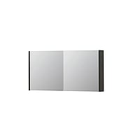 INK SPK1 spiegelkast met 2 dubbel gespiegelde deuren, stopcontact en schakelaar 120 x 14 x 60 cm, gerookt eiken