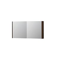 INK SPK1 spiegelkast met 2 dubbel gespiegelde deuren, stopcontact en schakelaar 120 x 14 x 60 cm, koper eiken