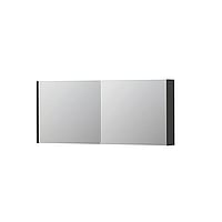 INK SPK1 spiegelkast met 2 dubbel gespiegelde deuren, stopcontact en schakelaar 140 x 14 x 60 cm, hoogglans antraciet