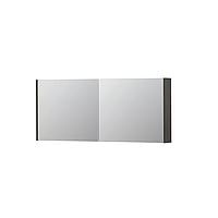 INK SPK1 spiegelkast met 2 dubbel gespiegelde deuren, stopcontact en schakelaar 140 x 14 x 60 cm, oer grijs