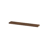 INK wandplank in houtdecor 3,5cm dik voorzijde afgekant voor ophanging in nis 120x20x3,5cm, noten