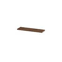INK wandplank in houtdecor 3,5cm dik voorzijde afgekant voor ophanging in nis 120x35x3,5cm, noten
