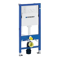 Geberit Duofix wc-element voor hangend toilet met Delta inbouwreservoir 12 cm en bedieningsplaat Delta25 112 x 12 cm, alpien wit
