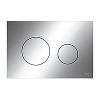 TECEloop wc-bedieningsplaat van kunsstof voor duospoeltechniek 22 x 15 x 0,5 cm, glanzend chroom