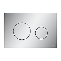 TECEloop wc-bedieningsplaat van kunststof voor duospoeltechniek 22 x 15 x 0,5 cm, mat chroom