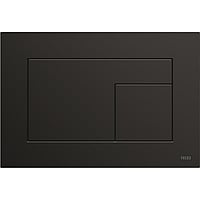 TECE Velvet wc-bedieningsplaat voor duospoeling 22 x 15 x 0,5 cm, Nero Ingo / Zwart