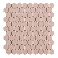 By Goof hexagon mozaiek mat voor vloer en wand 29,5 x 29,5 cm, pink