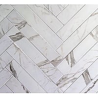 SAMPLE Cifre Cerámica Statuario keramische tegelstroken marmerlook gerectificeerd 10 x 60 cm, mat wit