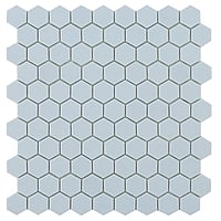 SAMPLE By Goof hexagon mozaiek mat voor vloer en wand 29,5 x 29,5 cm, light blue