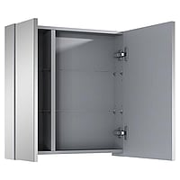 Differnz Basic spiegelkast met 2 deuren 60,6 x 61,8 x 12,9 cm, grijs