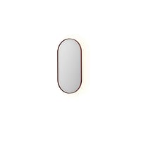 INK SP21 ovale spiegel verzonken in stalen kader met indirecte LED-verlichting, verwarming, colour-changing en sensorschakelaar 80 x 40 x 4 cm, geborsteld koper