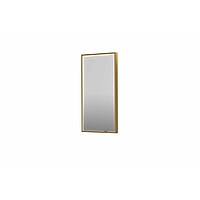 INK SP19 rechthoekige spiegel verzonken in kader met dimbare LED-verlichting, color changing, spiegelverwarming en schakelaar 40 x 4 x 80 cm, geborsteld mat goud