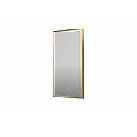 INK SP19 rechthoekige spiegel verzonken in kader met dimbare LED-verlichting, color changing, spiegelverwarming en schakelaar 50 x 4 x 100 cm, geborsteld mat goud