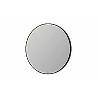INK SP24 ronde spiegel in stalen kader met dimbare LED-verlichting, color changing, spiegelverwarming en schakelaar 100 x 4 x 100 cm, geborsteld metal black