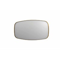 INK SP29 contour spiegel, rechthoekig met afgeronde hoeken verzonken in kader 160 x 4 x 80 cm, geborsteld mat goud