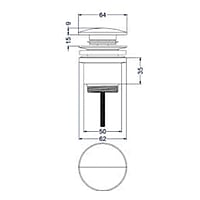 IVY Bond fonteinset: fonteinkraan geschikt voor wandmontage 1/2" aansluiting en inkortbaar met always open plug, geborsteld mat koper PVD