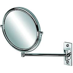 Geesa Mirror make-up spiegel met 1 arm en 3x vergrotend 20 cm, chroom